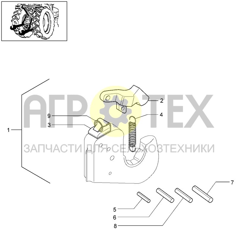 Чертеж Наконечники подъемных тяг (05B07)